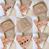 Zircon Heart Bow Angel Jewelry Set for Women Girls