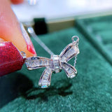 Zircon Bow Necklace Dress Jewelry Drop