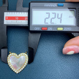 Mother of Pearl Shell Heart Pendants for Jewelry Making