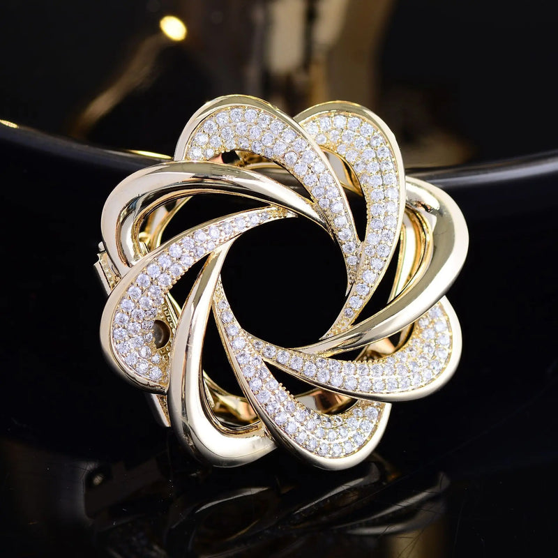 Zircon Scarf Buckle Brooch Corsage Dual-use Accessories