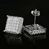 Zircon Stud Earrings Set Unisex Jewelry Crystal