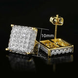 Zircon Stud Earrings Set Unisex Jewelry Crystal