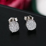 Zircon Stud Earrings Set Unisex Jewelry Crystal
