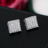 Zircon Stud Earrings Set Unisex Jewelry Crystal