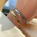 Zircon Star Wide Charm Bracelet Bangle for Women Girls