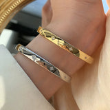 Zircon Star Wide Charm Bracelet Bangle for Women Girls