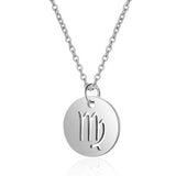 Zodiac Choker Necklace Constellations Silver Hollow 12 Signs