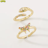 Zr0011 Butterfly Snake Element Micro Inlaid Ring