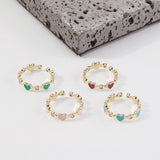 Love Ring Minority Oil Dripping Zircon Ring Hand Decoration