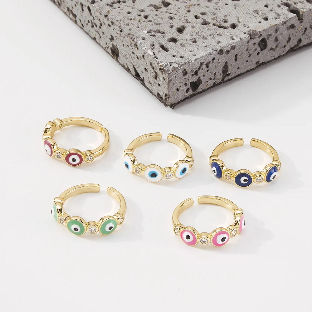 Oil Dripping Zircon Ring - Personality and Lovely Hand Decoration Ring
