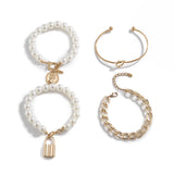 Women's Multi-Layer Pearl Bracelet Set