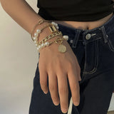 Women's Multi-Layer Pearl Bracelet Set