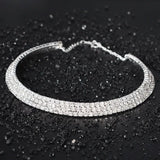 Crystal Row Collar Necklace for Women