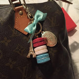 Eiffel Tower Macaron Cake Keychain Charm Car Keychain