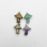 Aventurine Mushroom Stone Pendant Necklace for Jewelry Making