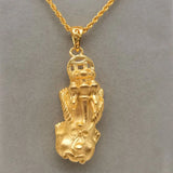 Sand Men's Coins Large Pixiu Pendant 24k Gold-plated Jewelry