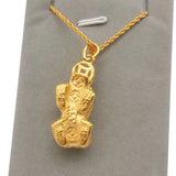 Sand Men's Coins Large Pixiu Pendant 24k Gold-plated Jewelry