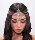 Crystal Water Drop Pendant Hair Chain Headdress Zircon Wedding Eyebrow Chain
