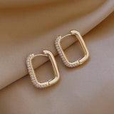 Water Drop Pendant Ear Line Metal Hoop Earrings for Women