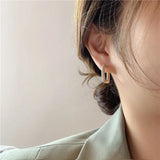 Water Drop Pendant Ear Line Metal Hoop Earrings for Women