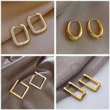 Water Drop Pendant Ear Line Metal Hoop Earrings for Women