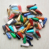 Mixed Stone Long Water Drop Shape Pendants for Jewelry Making 50pcs/lot