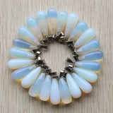 Mixed Stone Long Water Drop Shape Pendants for Jewelry Making 50pcs/lot