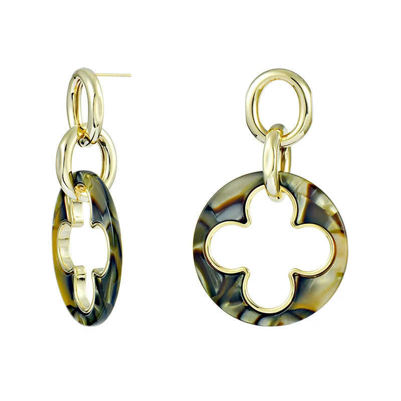 Autumn and Winter Feminine Resin Earrings