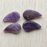 Amethyst Angel Wings Pendants for Jewelry Making 8pcs