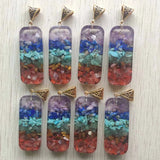 Colorful Amethysts Lapis 7 Colors Stone Orgone Pendants Jewelry