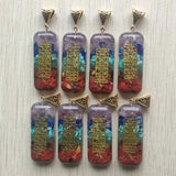 Colorful Amethysts Lapis 7 Colors Stone Orgone Pendants Jewelry