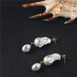 Baroque & Rice Pearl Turquoise Earrings