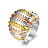 Stainless Steel Engagement Ring Women Jewelry