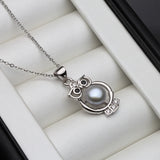 Freshwater Pearl Owl Necklace for Women