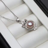 Freshwater Pearl Owl Necklace for Women