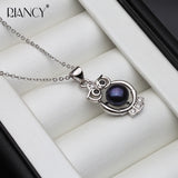 Freshwater Pearl Owl Necklace for Women