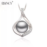 Freshwater Pearl Pendant Necklace 925 Sterling Silver Bridal Jewelry