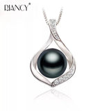 Freshwater Pearl Pendant Necklace 925 Sterling Silver Bridal Jewelry