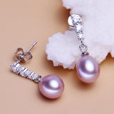 Freshwater Pearl Stud Earrings 925 Sterling Silver Wedding