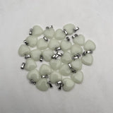 15MM Natural Stone Heart Pendant Necklace for Jewelry Making