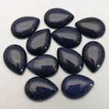 Sand Natural Stone 25X18mm Teardrop Cabochon Beads 20pcs