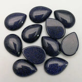 Sand Natural Stone 25X18mm Teardrop Cabochon Beads 20pcs