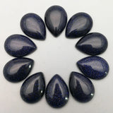 Sand Natural Stone 25X18mm Teardrop Cabochon Beads 20pcs