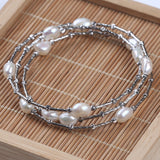 Freshwater Pearl and Metal Bracelet