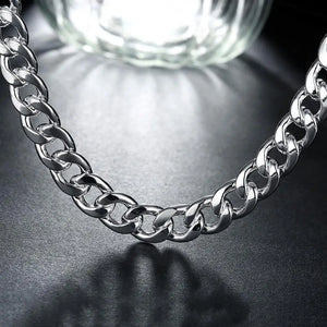 925 Silver Necklace 10MM Men's 24 inches Xmas Gift