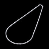 925 Silver Necklace 4MM Twisted Rope Chain 20 Inches