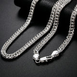 925 Silver Necklace 6MM Chain 24 Inches Men's Fine Jewelry