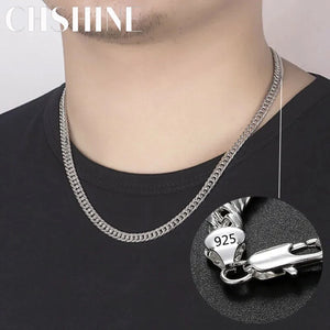 925 Sterling Silver Men's 6MM Necklace 24 Inches