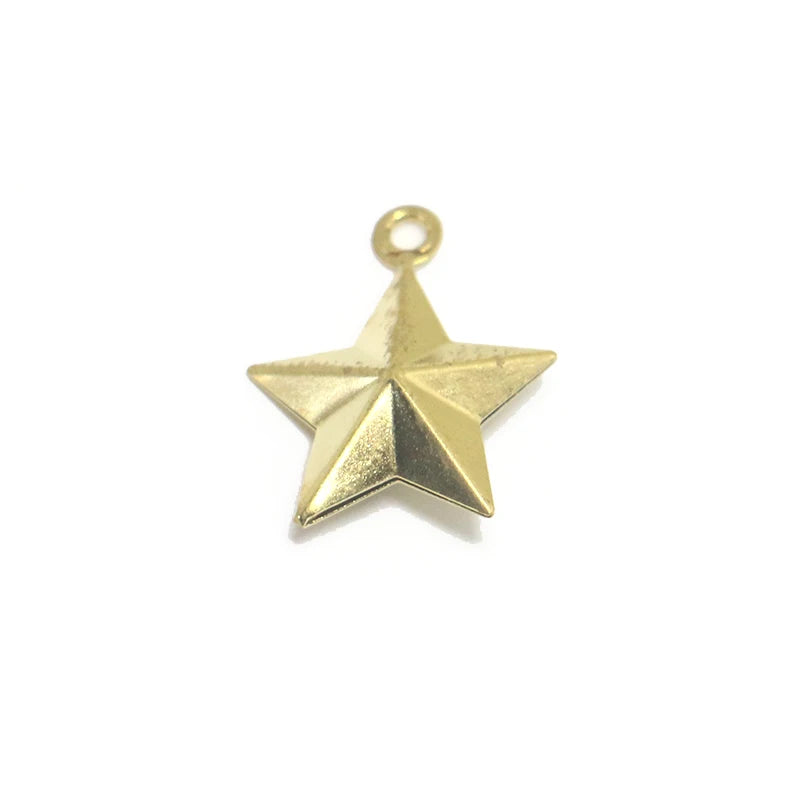 Brass Star Pendant for DIY Jewelry Making