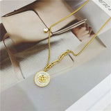 Camellia Shell Pendant Necklace for Women